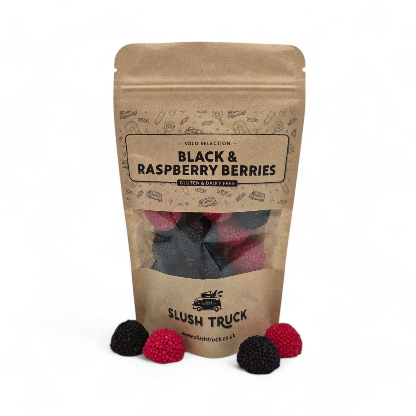 Black & Raspberry Berries Sweet Pouch
